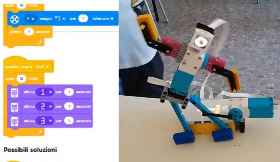 Uno dei robot costruiti dagli alunni